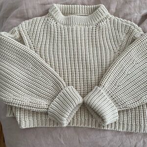 James Street Co Cropped Cotton Lowe Sweater